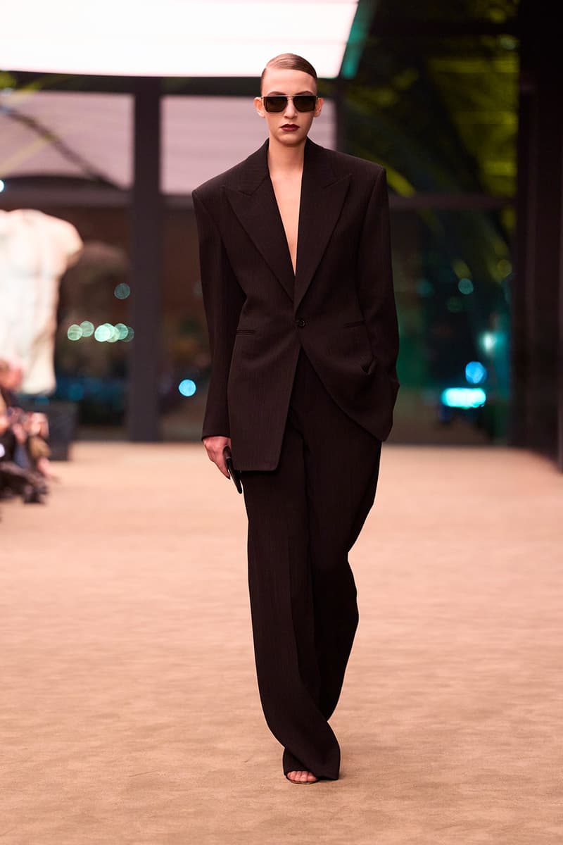 Anthony Vaccarello Strips Back to Foundational Tailoring for Saint Laurent's Winter 2026 Collection romy schneider glass runway paris fashion week