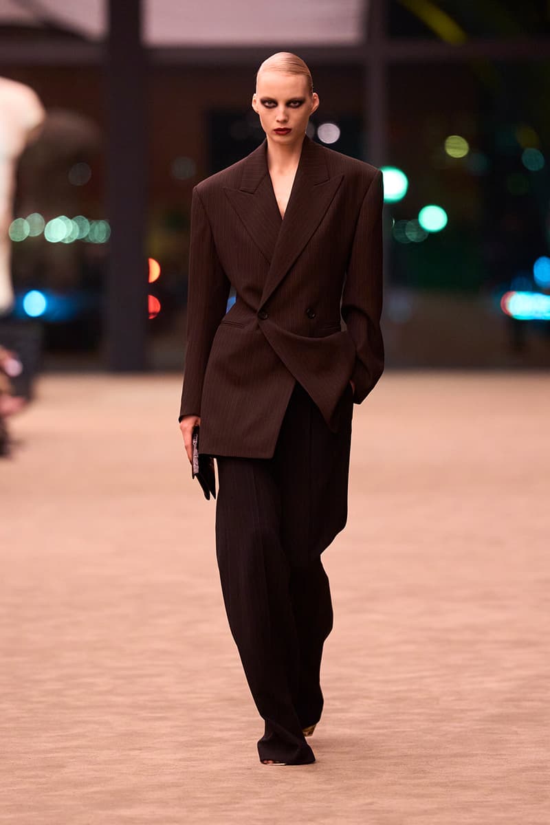 Anthony Vaccarello Strips Back to Foundational Tailoring for Saint Laurent's Winter 2026 Collection romy schneider glass runway paris fashion week
