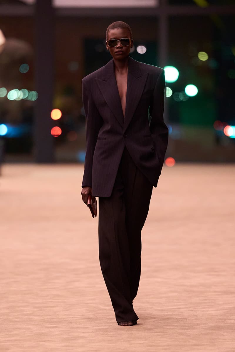 Anthony Vaccarello Strips Back to Foundational Tailoring for Saint Laurent's Winter 2026 Collection romy schneider glass runway paris fashion week