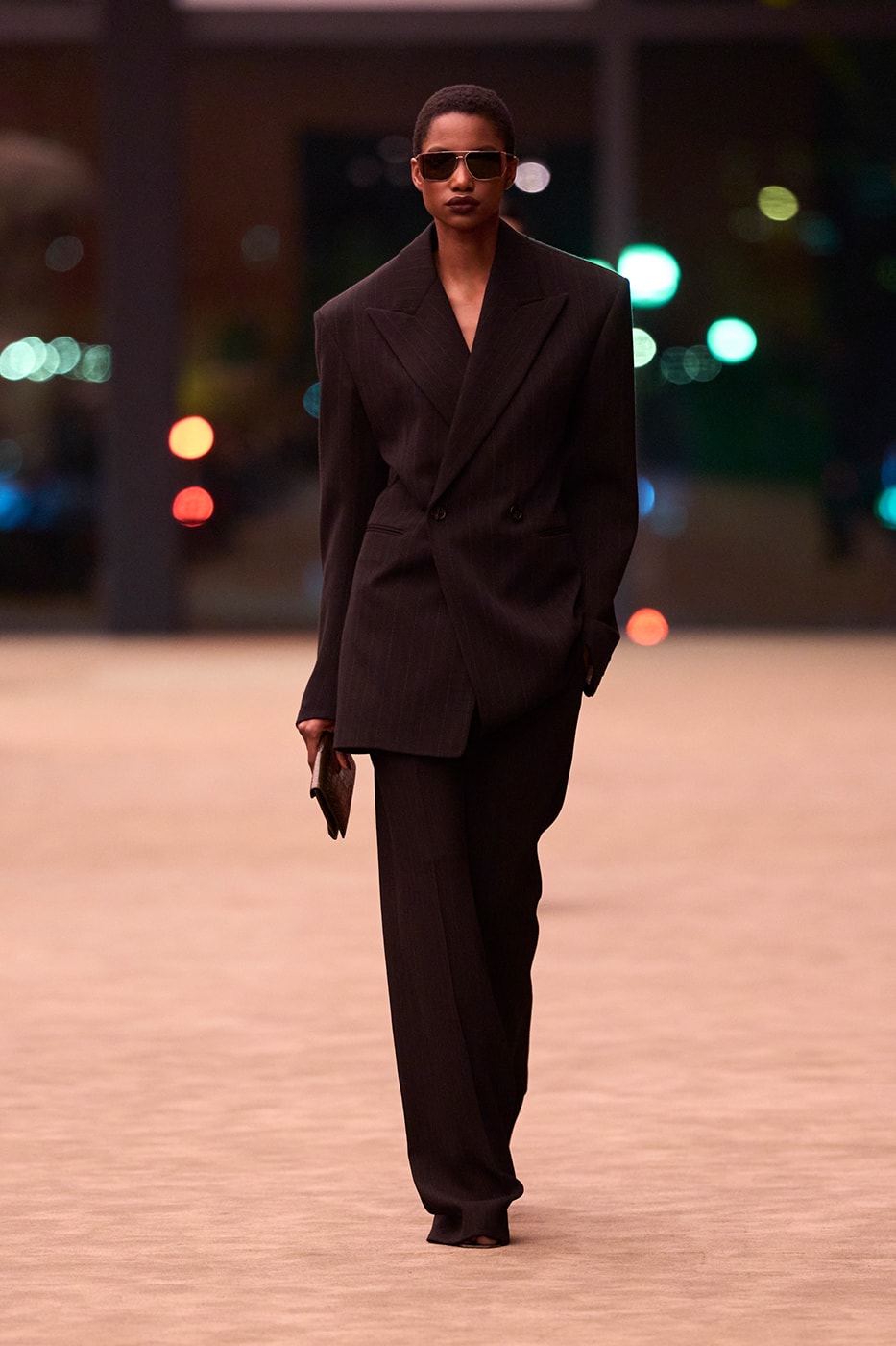 Anthony Vaccarello Strips Back to Foundational Tailoring for Saint Laurent's Winter 2026 Collection romy schneider glass runway paris fashion week
