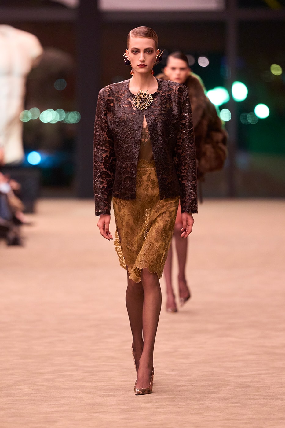 Anthony Vaccarello Strips Back to Foundational Tailoring for Saint Laurent's Winter 2026 Collection romy schneider glass runway paris fashion week