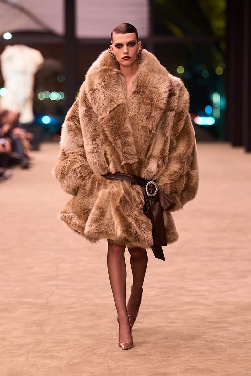 Anthony Vaccarello Strips Back to Foundational Tailoring for Saint Laurent's Winter 2026 Collection romy schneider glass runway paris fashion week