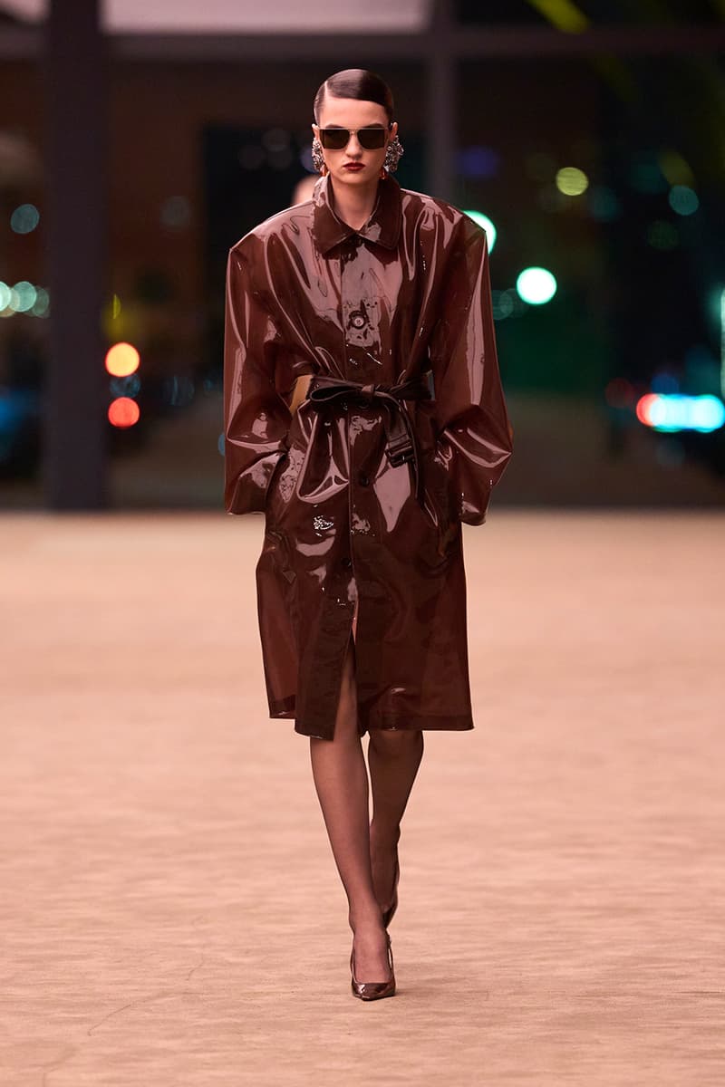 Anthony Vaccarello Strips Back to Foundational Tailoring for Saint Laurent's Winter 2026 Collection romy schneider glass runway paris fashion week