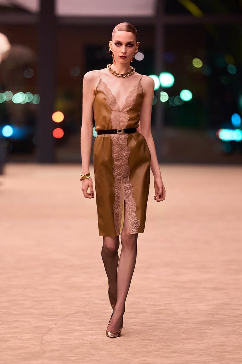 Anthony Vaccarello Strips Back to Foundational Tailoring for Saint Laurent's Winter 2026 Collection romy schneider glass runway paris fashion week