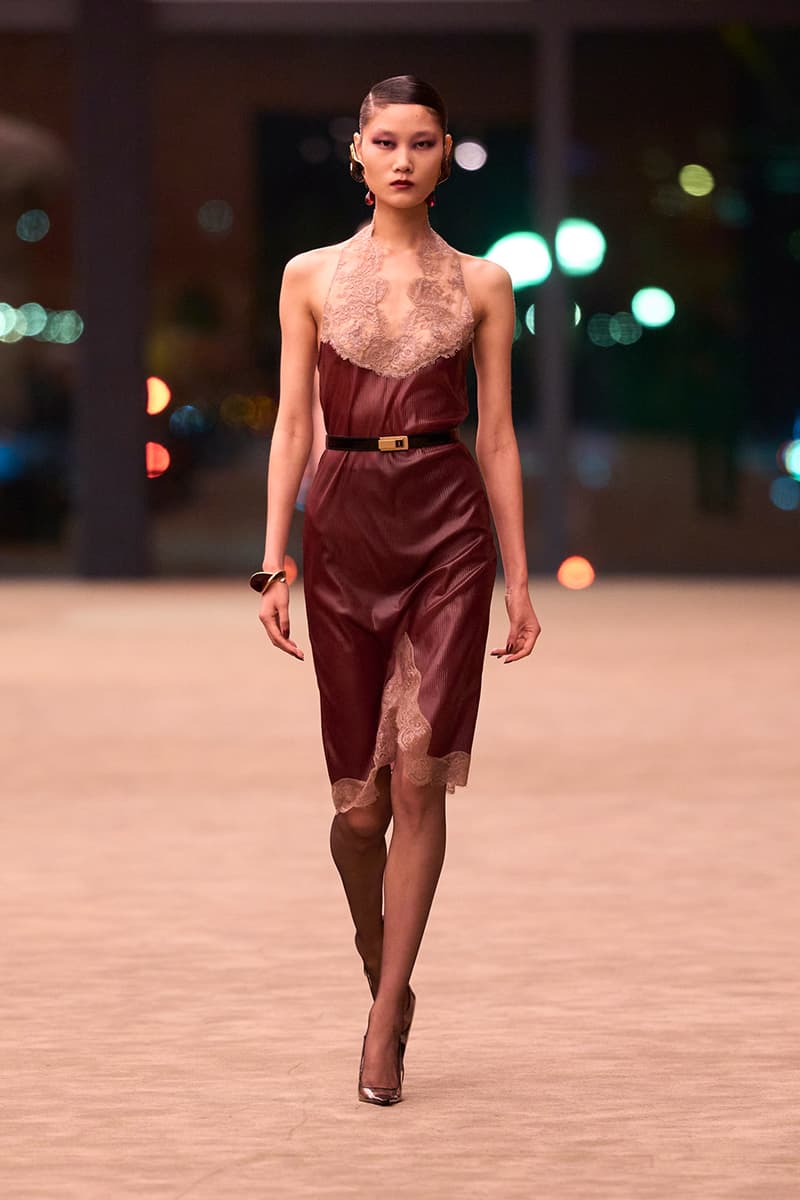 Anthony Vaccarello Strips Back to Foundational Tailoring for Saint Laurent's Winter 2026 Collection romy schneider glass runway paris fashion week