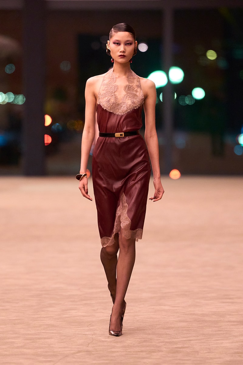 Anthony Vaccarello Strips Back to Foundational Tailoring for Saint Laurent's Winter 2026 Collection romy schneider glass runway paris fashion week