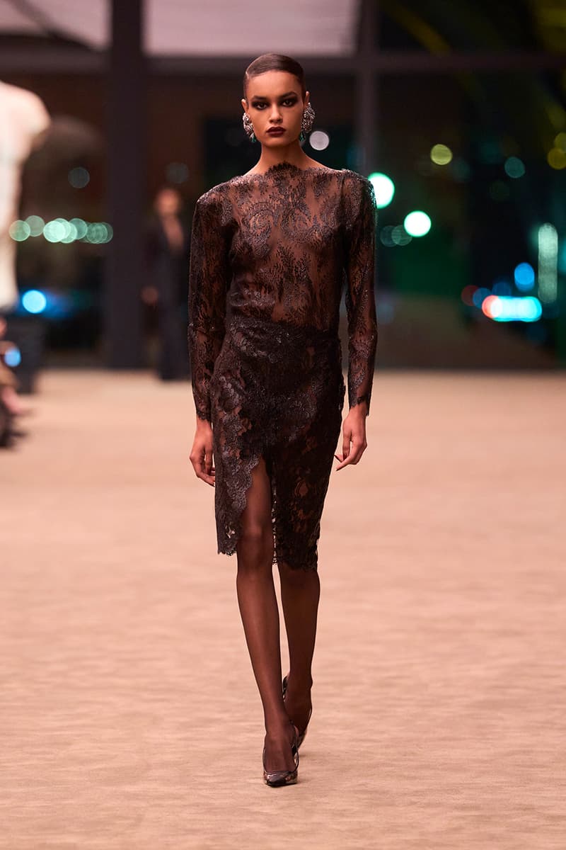 Anthony Vaccarello Strips Back to Foundational Tailoring for Saint Laurent's Winter 2026 Collection romy schneider glass runway paris fashion week