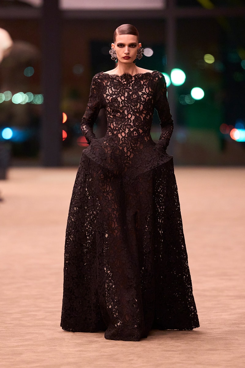 Anthony Vaccarello Strips Back to Foundational Tailoring for Saint Laurent's Winter 2026 Collection romy schneider glass runway paris fashion week