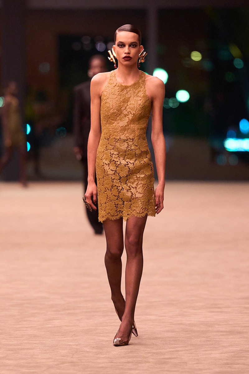 Anthony Vaccarello Strips Back to Foundational Tailoring for Saint Laurent's Winter 2026 Collection romy schneider glass runway paris fashion week