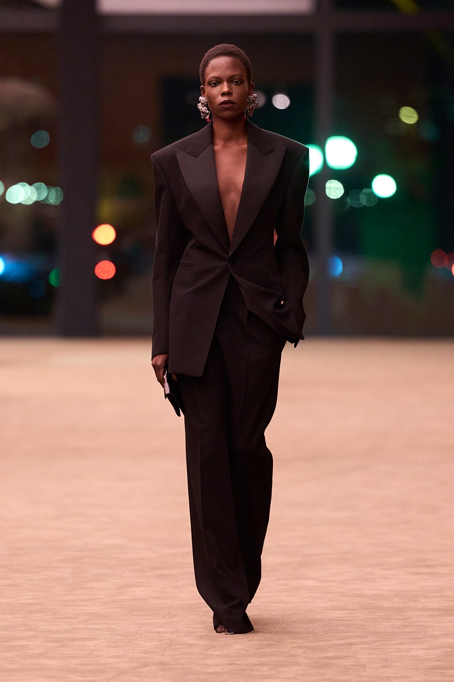 Anthony Vaccarello Strips Back to Foundational Tailoring for Saint Laurent's Winter 2026 Collection romy schneider glass runway paris fashion week