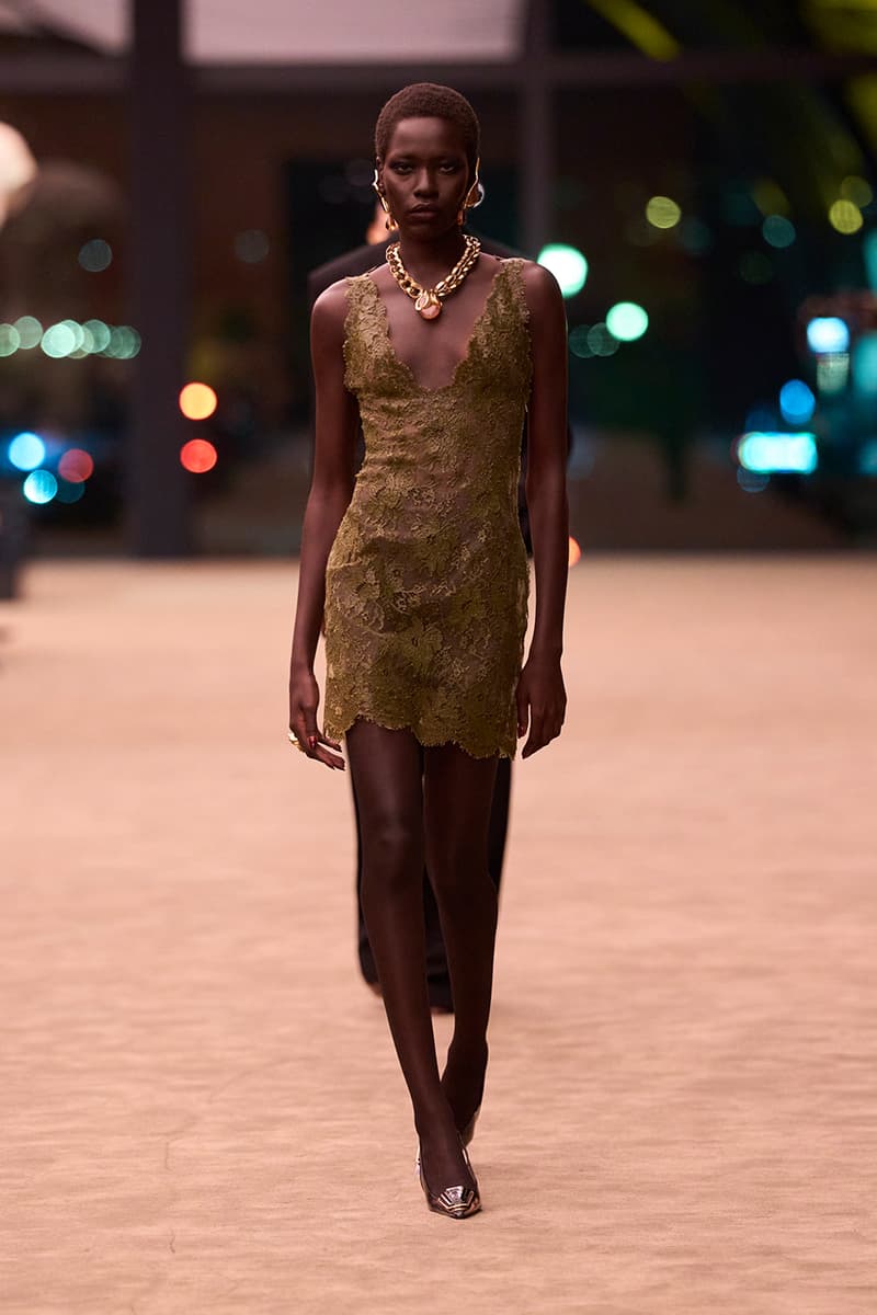 Anthony Vaccarello Strips Back to Foundational Tailoring for Saint Laurent's Winter 2026 Collection romy schneider glass runway paris fashion week
