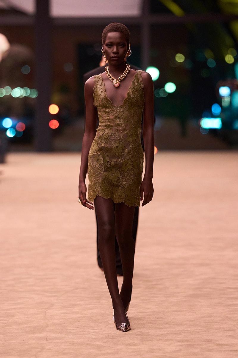 Anthony Vaccarello Strips Back to Foundational Tailoring for Saint Laurent's Winter 2026 Collection romy schneider glass runway paris fashion week