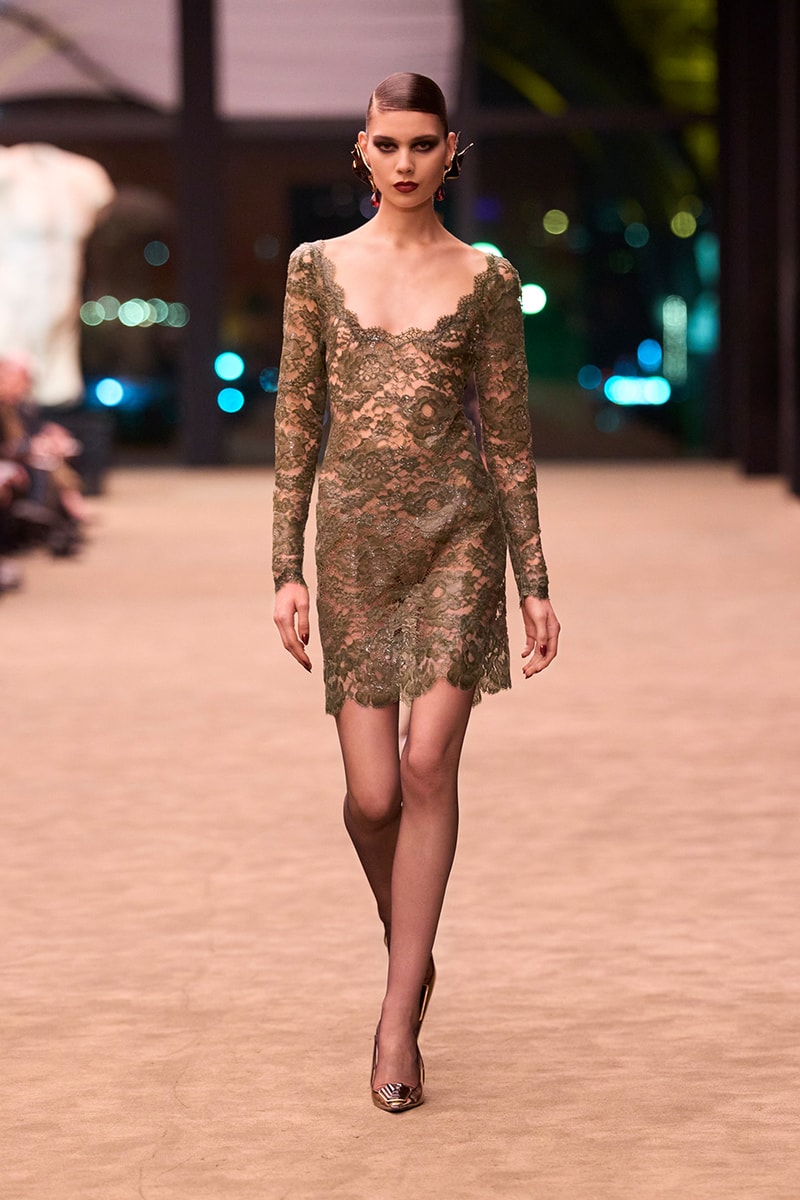 Anthony Vaccarello Strips Back to Foundational Tailoring for Saint Laurent's Winter 2026 Collection romy schneider glass runway paris fashion week