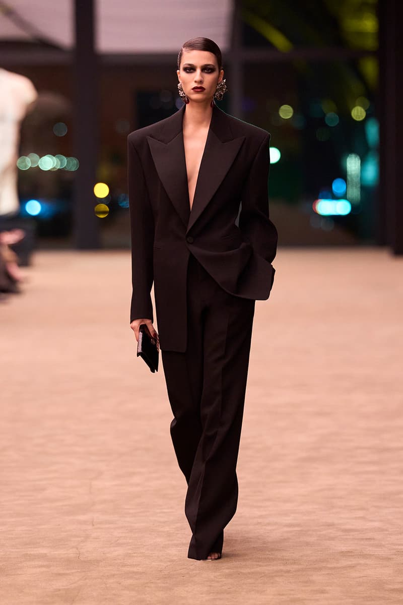 Anthony Vaccarello Strips Back to Foundational Tailoring for Saint Laurent's Winter 2026 Collection romy schneider glass runway paris fashion week