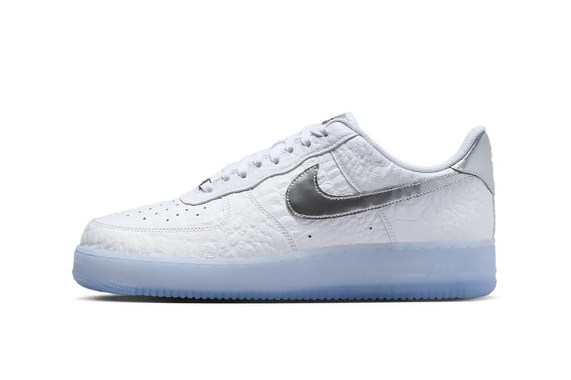 Nike Air Force 1 Low "White Croc" IR1981-100 release info swoosh af1 all white