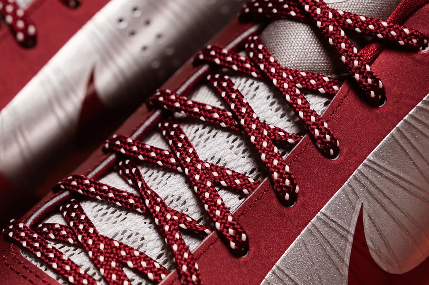 Closer Look at the Nike Kobe 5 Protro "Lower Merion Aces Away" kobe bryant nba basketball shoes sneakers black mamba mentality Metallic Silver/Team Red-White