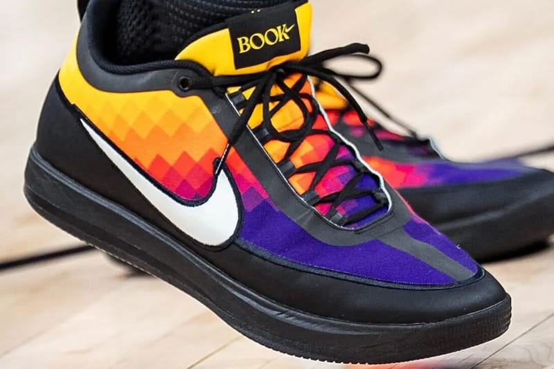 booker suns purple shoes