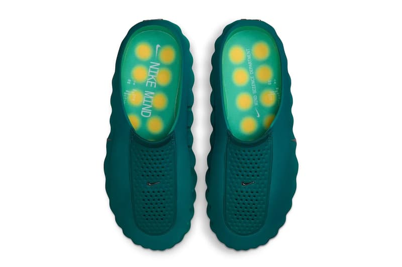 Nike Mind 001 “Geode Teal” HQ4307-301 Release Info Geode Teal/Metallic Cool Grey-Light Menta-Canary-White