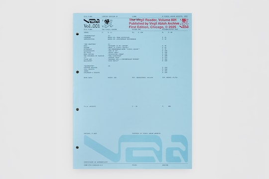 The Virgil Abloh Archive™ Officially Launches 'The Virgil Reader Vol. 001' and Public Membership