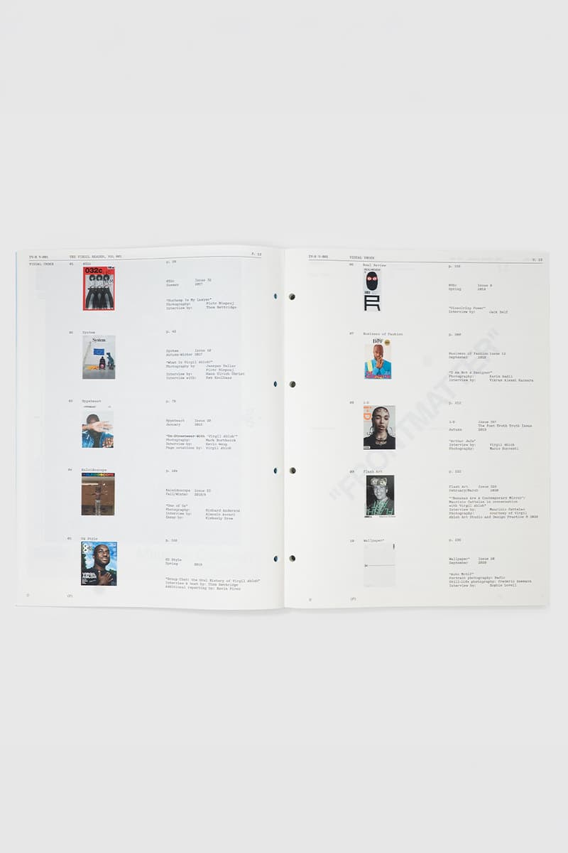 The Virgil Abloh Archive™ Officially Launches 'The Virgil Reader Vol. 001' and Public Membership