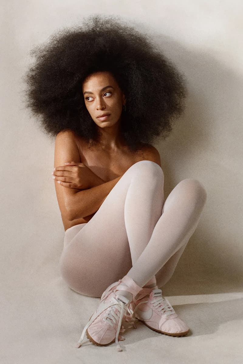 Solange Knowles Stars in the New Nike x Jacquemus Moon Shoe Campaign three new silhouettes Chocolate Brown, Sail, and Soft Pink