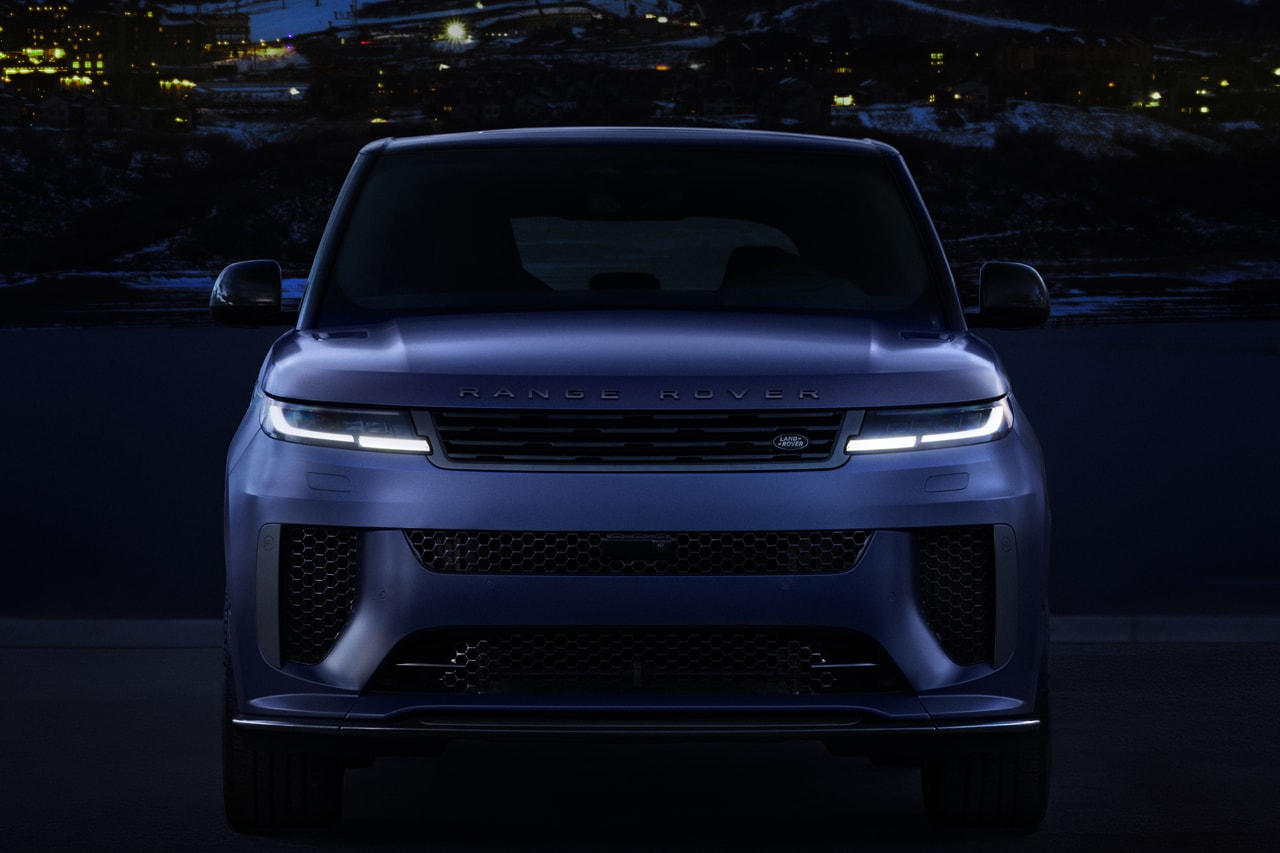 Range Rover Sport SV Winter Dusk Edition First Look Alpine Luxury Purple Blue Matte Yellow Stripe Park City Utah