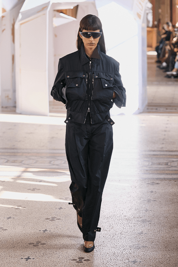 Kiko Kostadinov Fall Winter 2026 Paris Fashion Week womenswear Laura Deanna Fanning runway