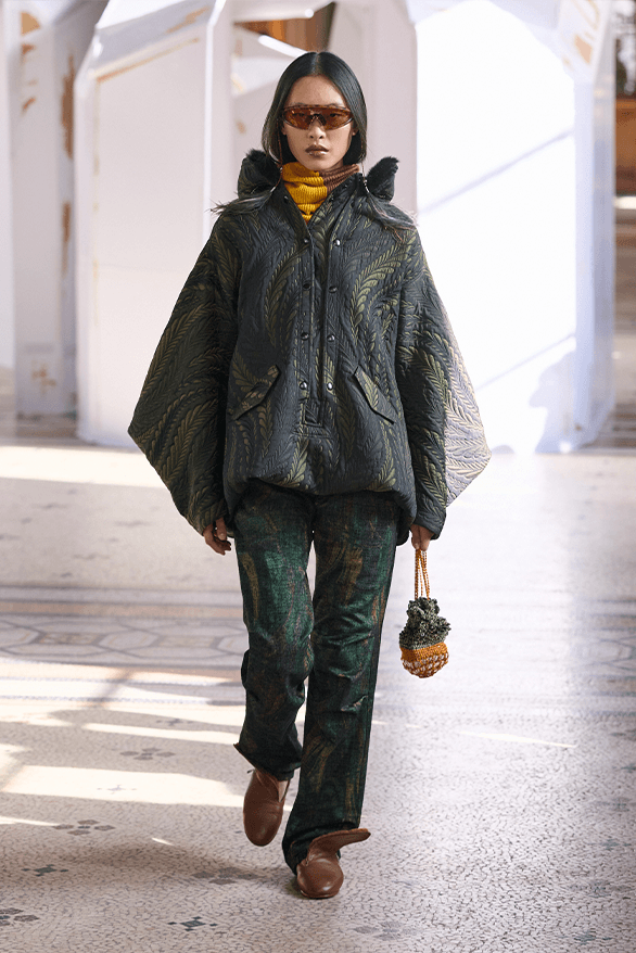 Kiko Kostadinov Fall Winter 2026 Paris Fashion Week womenswear Laura Deanna Fanning runway