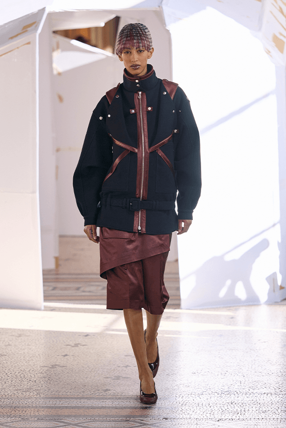 Kiko Kostadinov Fall Winter 2026 Paris Fashion Week womenswear Laura Deanna Fanning runway