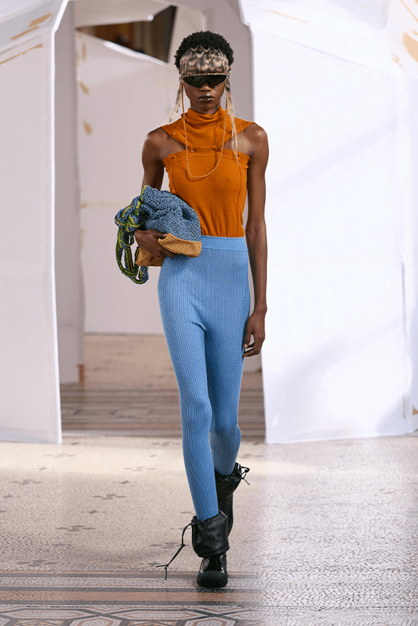 Kiko Kostadinov Fall Winter 2026 Paris Fashion Week womenswear Laura Deanna Fanning runway