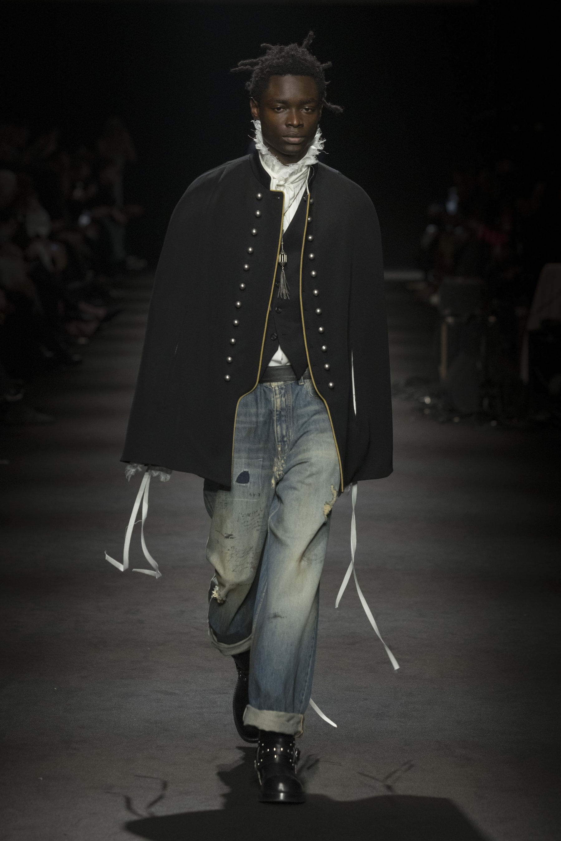 Ann Demeulemeester Fall/Winter 2026 “Dear Night Thoughts” Ann Demeulemeester FW26 Finds Solace in “Dear Night Thoughts” Runway Collection Paris Fashion Week Stefano Gallici
