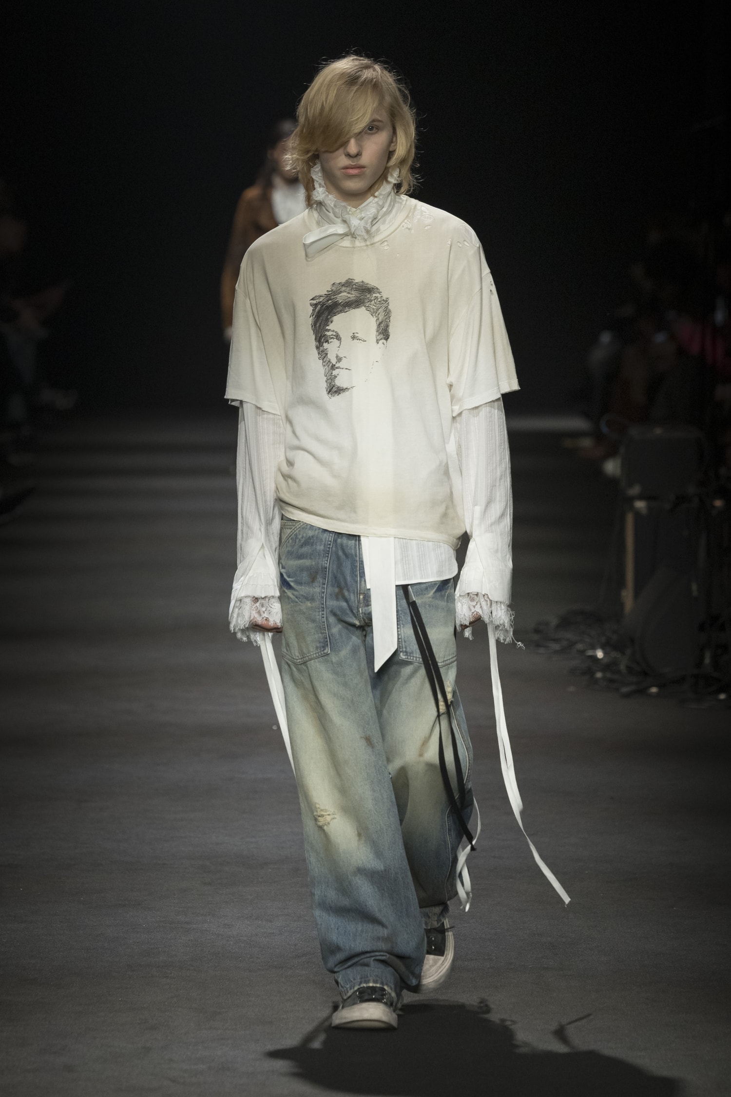 Ann Demeulemeester Fall/Winter 2026 “Dear Night Thoughts” Ann Demeulemeester FW26 Finds Solace in “Dear Night Thoughts” Runway Collection Paris Fashion Week Stefano Gallici