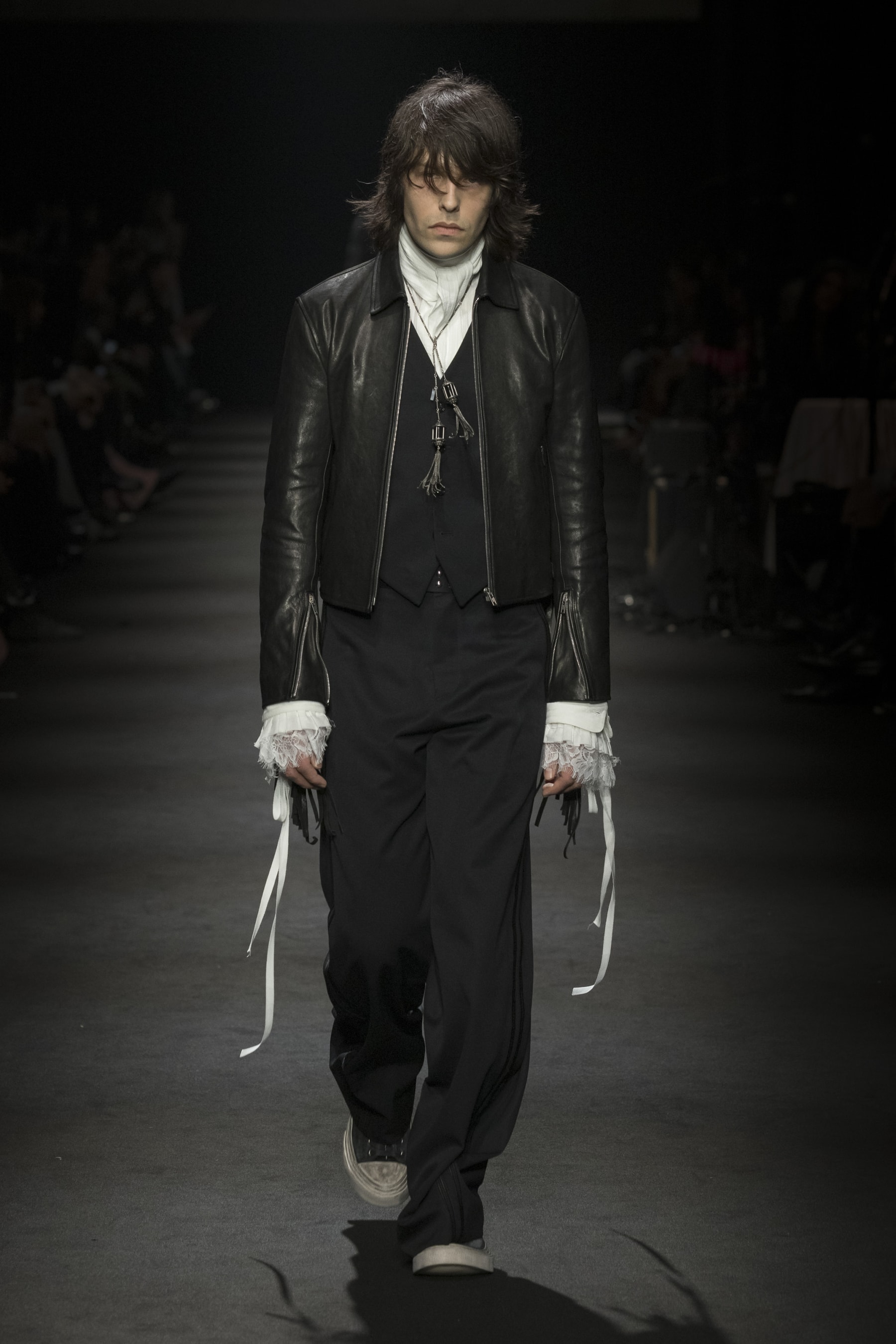 Ann Demeulemeester Fall/Winter 2026 “Dear Night Thoughts” Ann Demeulemeester FW26 Finds Solace in “Dear Night Thoughts” Runway Collection Paris Fashion Week Stefano Gallici