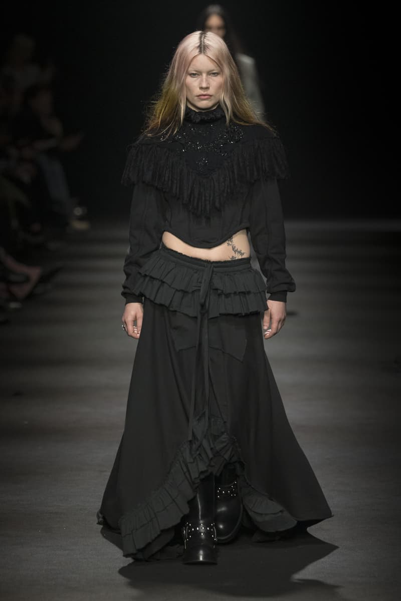 Ann Demeulemeester Fall/Winter 2026 “Dear Night Thoughts” Ann Demeulemeester FW26 Finds Solace in “Dear Night Thoughts” Runway Collection Paris Fashion Week Stefano Gallici