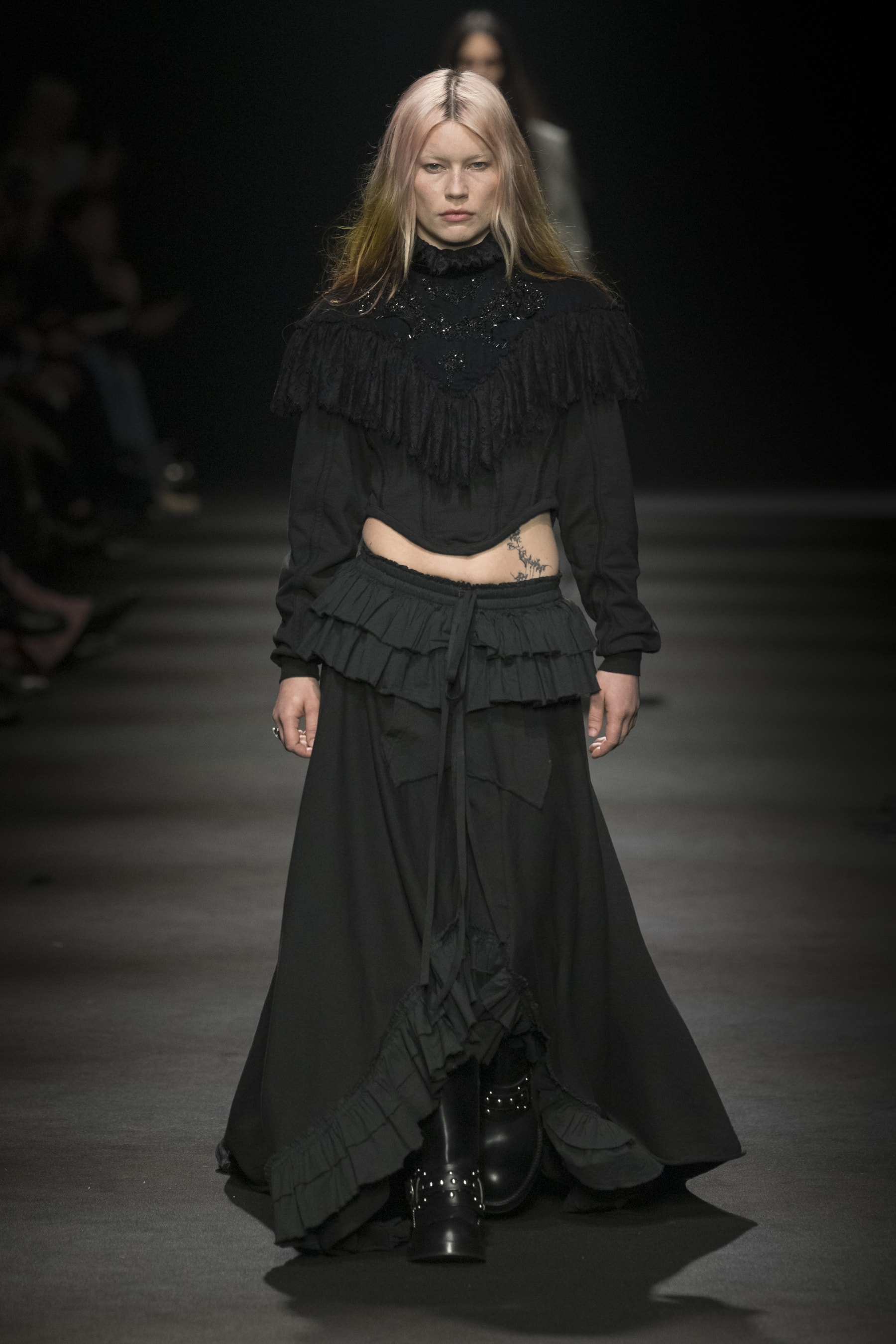 Ann Demeulemeester Fall/Winter 2026 “Dear Night Thoughts” Ann Demeulemeester FW26 Finds Solace in “Dear Night Thoughts” Runway Collection Paris Fashion Week Stefano Gallici