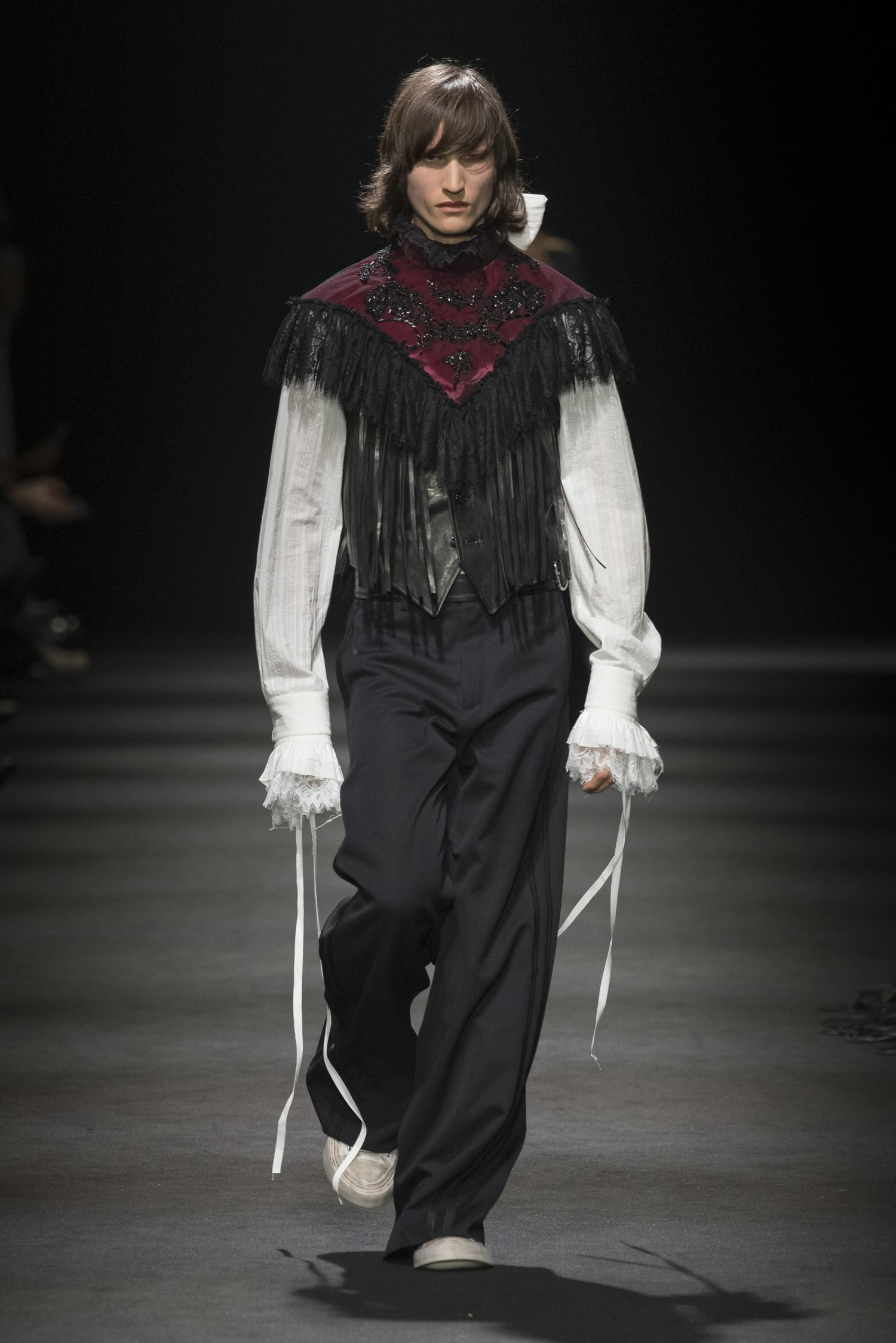 Ann Demeulemeester Fall/Winter 2026 “Dear Night Thoughts” Ann Demeulemeester FW26 Finds Solace in “Dear Night Thoughts” Runway Collection Paris Fashion Week Stefano Gallici