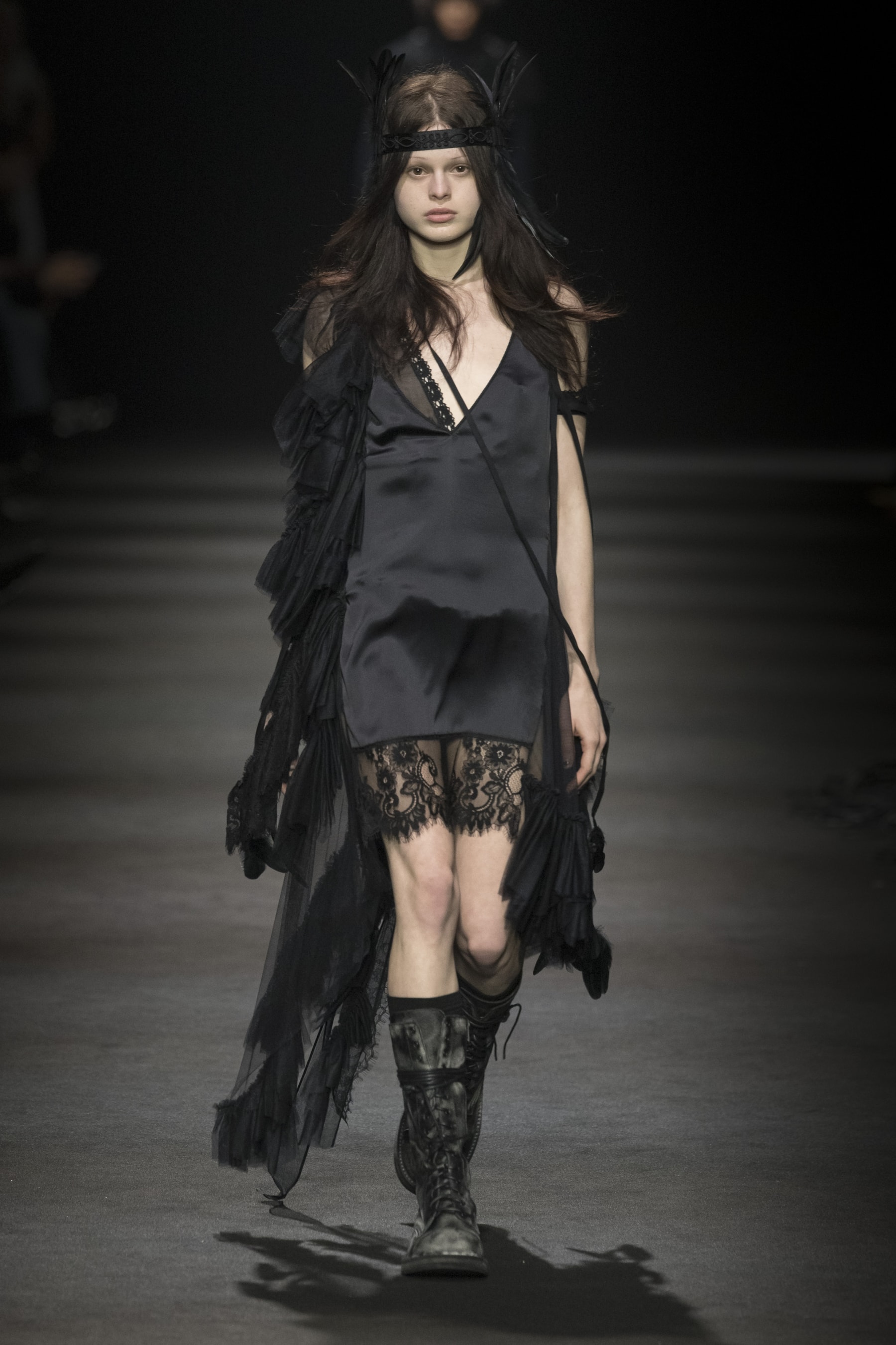 Ann Demeulemeester Fall/Winter 2026 “Dear Night Thoughts” Ann Demeulemeester FW26 Finds Solace in “Dear Night Thoughts” Runway Collection Paris Fashion Week Stefano Gallici