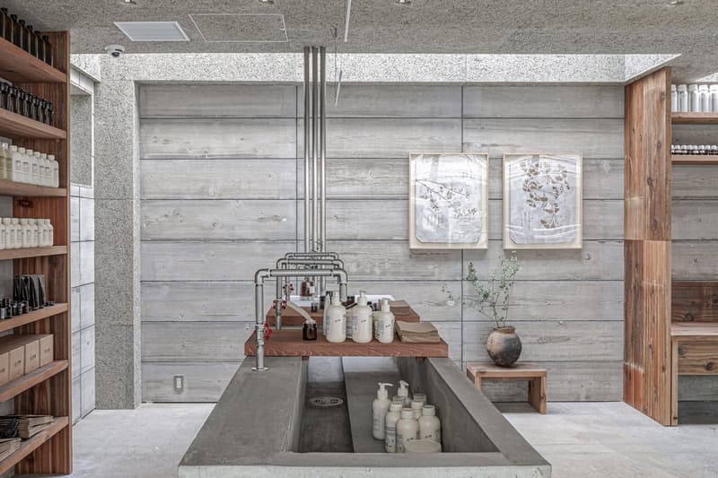 Schemata Architects Reimagines Le Labo's Tokyo Flagship With Tactile Wood and Concrete design craft perfume 
