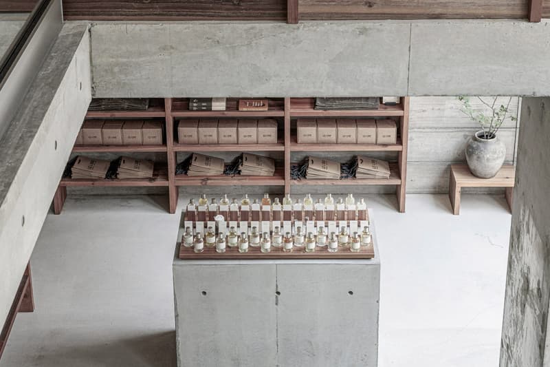 Schemata Architects Reimagines Le Labo's Tokyo Flagship With Tactile Wood and Concrete design craft perfume 