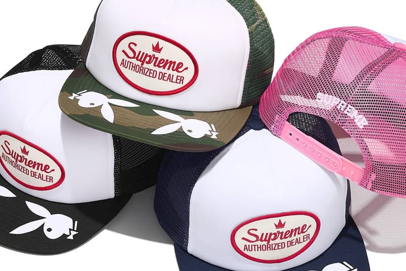 Supreme Teases Return of Playboy Collaboration for SS26 spring summer 2026 alpha industries trucker hats accessories jersey