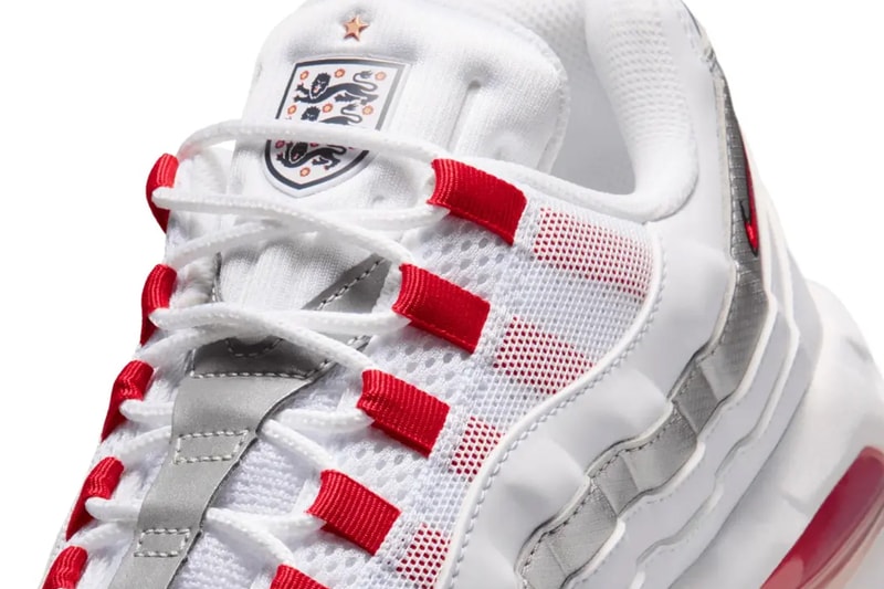 Nike Air Max 95 "England" IQ0176-100 Release Info Nike Celebrates Football Culture With the Air Max 95 "England" White/Speed Red-Metallic Silver-Obsidian