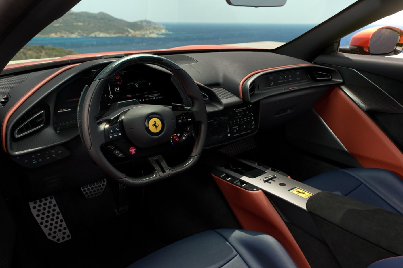 Ferrari Amalfi Spider rosso tramonto verde costiera Reveal Release Info