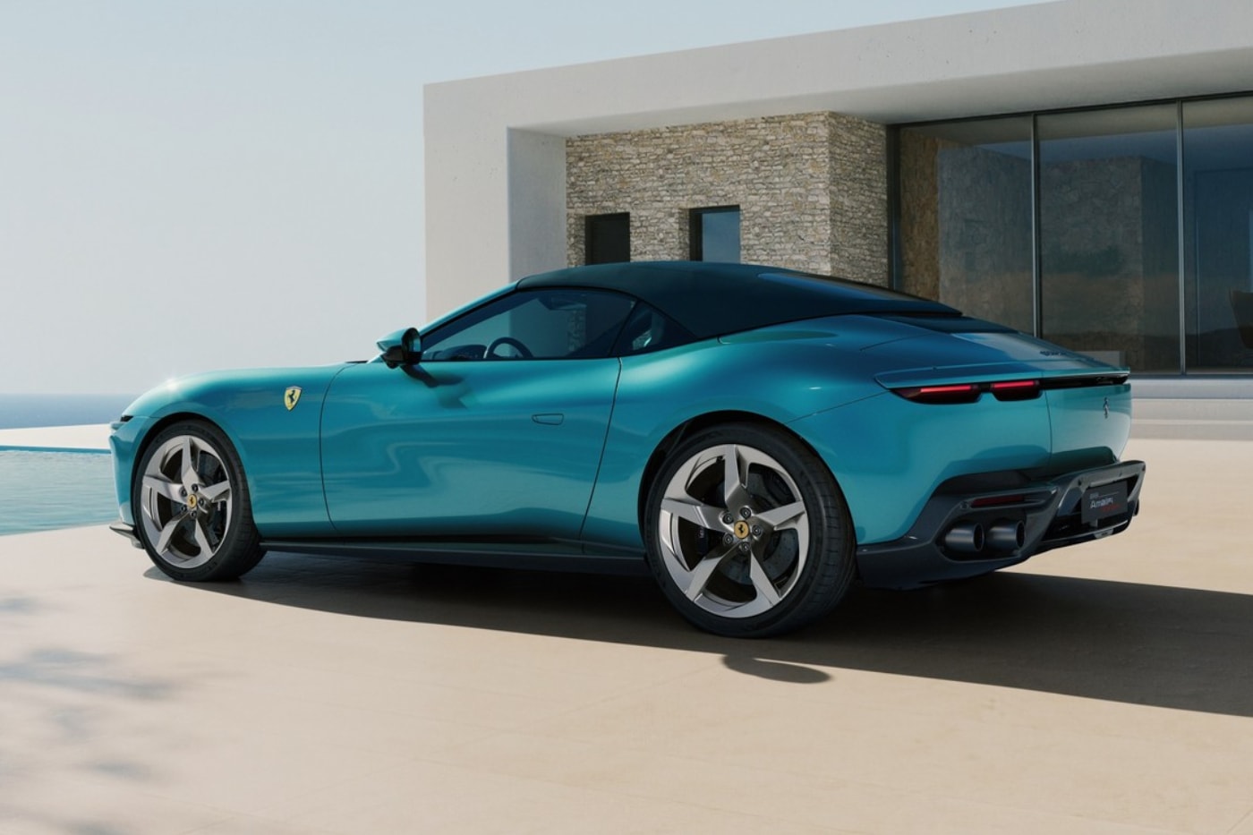 Ferrari Amalfi Spider rosso tramonto verde costiera Reveal Release Info