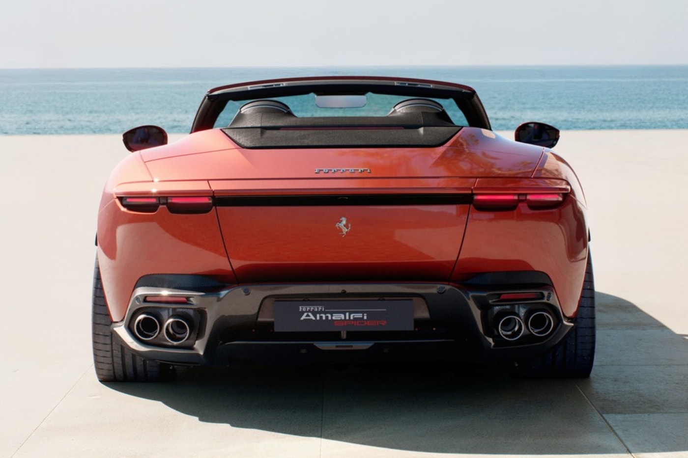 Ferrari Amalfi Spider rosso tramonto verde costiera Reveal Release Info