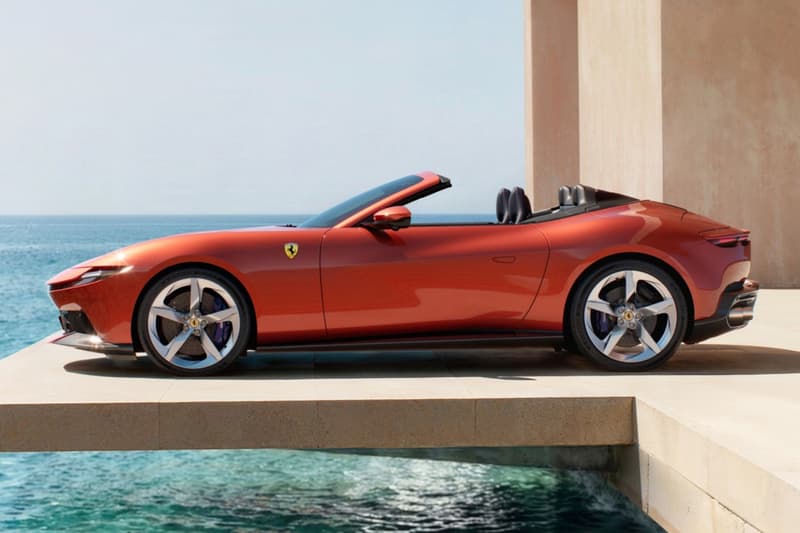 Ferrari Amalfi Spider rosso tramonto verde costiera Reveal Release Info