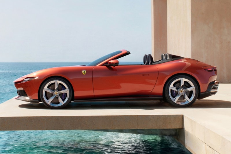 Ferrari Amalfi Spider rosso tramonto verde costiera Reveal Release Info