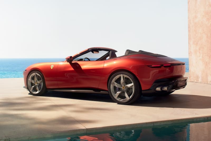 Ferrari Amalfi Spider rosso tramonto verde costiera Reveal Release Info