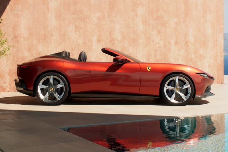 Ferrari Amalfi Spider rosso tramonto verde costiera Reveal Release Info