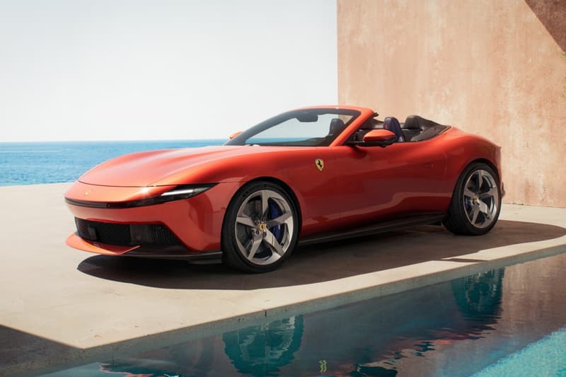 Ferrari Amalfi Spider rosso tramonto verde costiera Reveal Release Info
