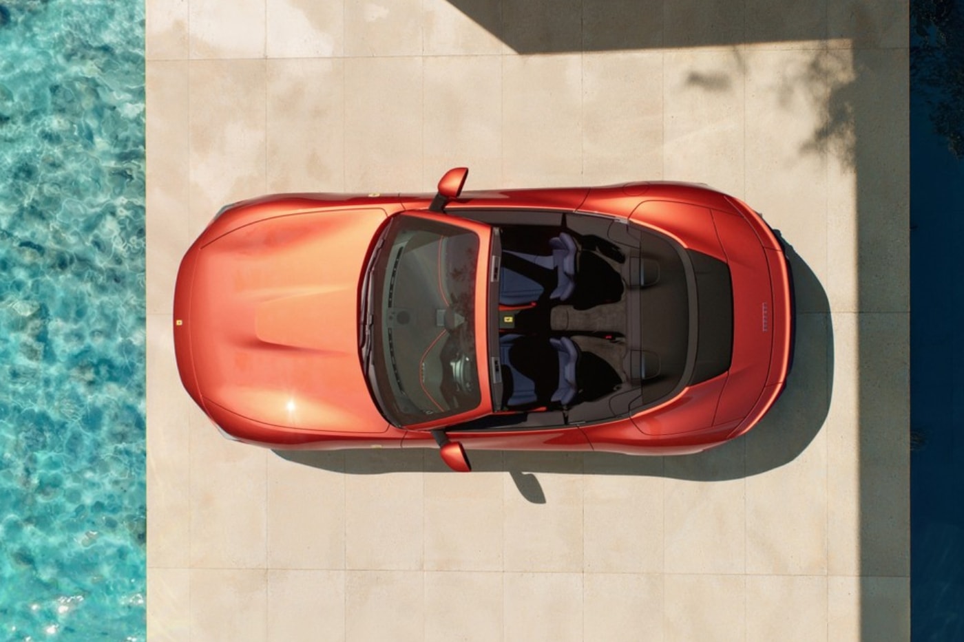 Ferrari Amalfi Spider rosso tramonto verde costiera Reveal Release Info